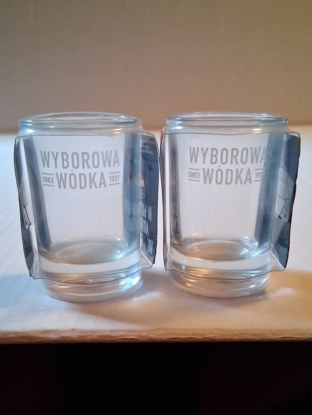 Branded Clear Glass Shot Glasses - Set of 2